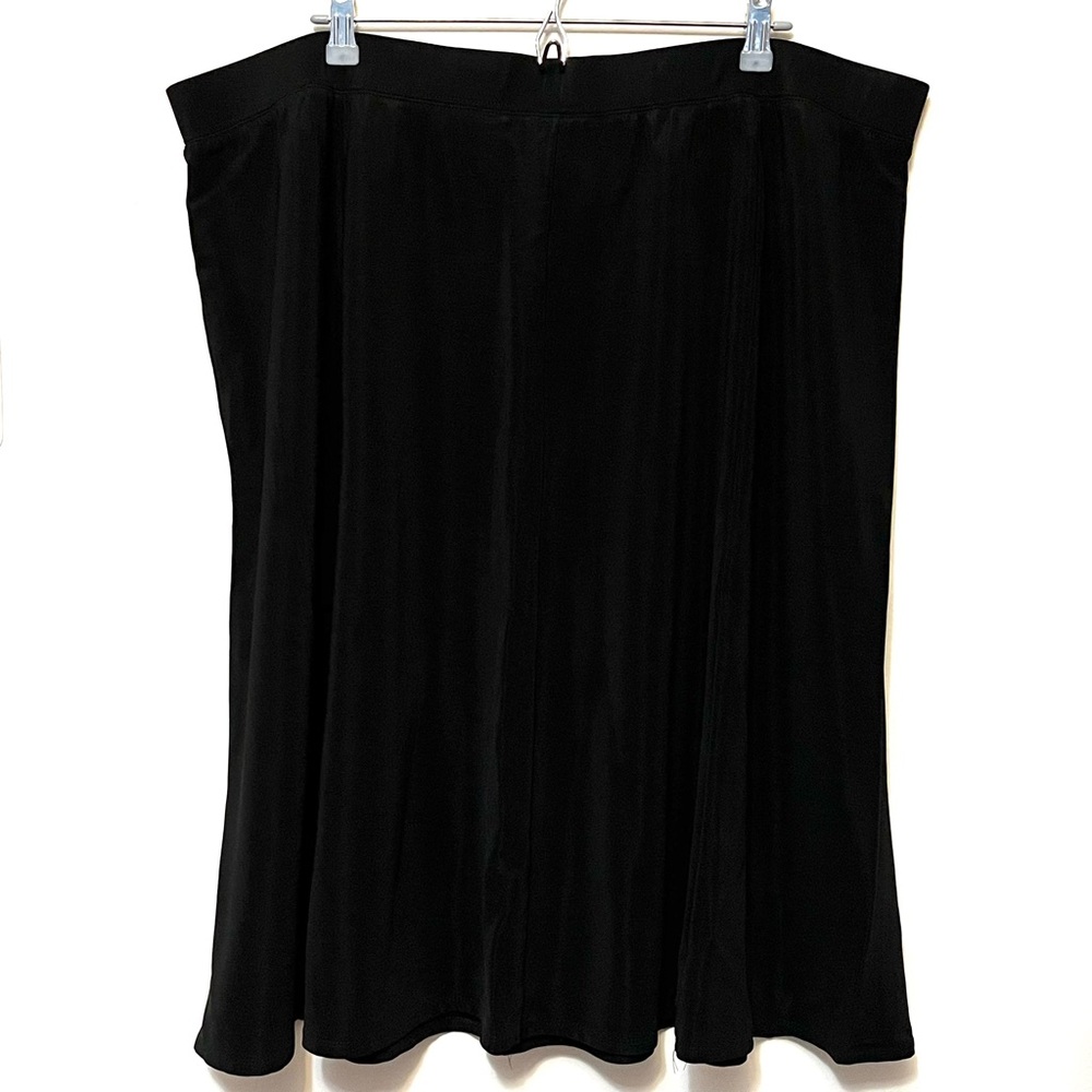 Susan Graver • 3X • Black Stretch A Line Skirt 92% Nylon 8% Spandex